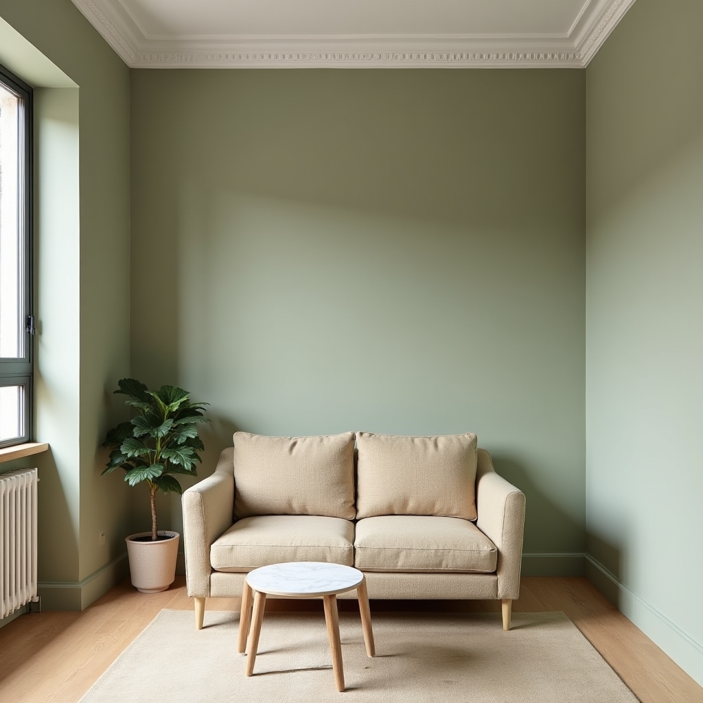 Strategic color palette applied to small room